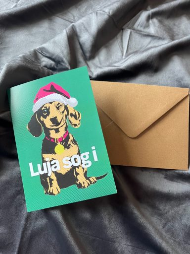 Weihnachtskarte "Luja sog i"